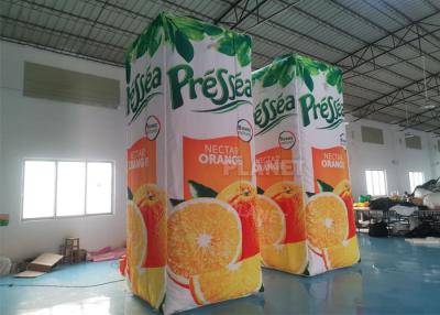 Cina Juice Drink Inflatable Advertising Bottle arancio per l'evento in vendita