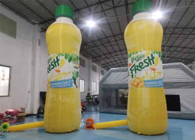China Advertising Inflatable Orange Juice Bottle Full Printing Logo for sale