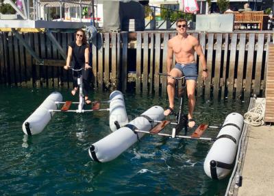 China PVC Inflatable Sea Banana Pontoon Boat Tube For Floating Water Bike for sale