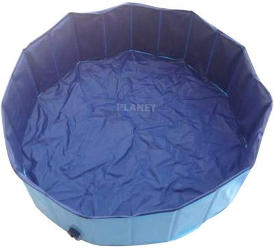 China Tina plegable grande del lavado del animal doméstico del Pvc del azul los 0.3cm para el perro Cat Swimming en venta