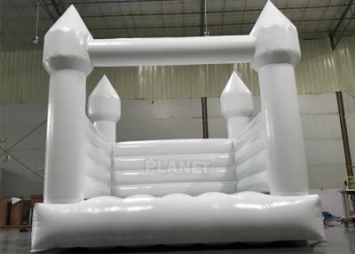 China Castelo de salto do leão-de-chácara inflável branco comercial da corrediça para o partido à venda