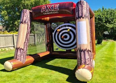 China Interactive Inflatable Battle Axe Game / Inflatable Flying Axe Throwing Challenge Carnival Game for sale