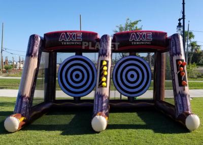 China Flying Single / Double Size Interactive Game Inflatable Axe Throwing Carnival Game For Sale for sale