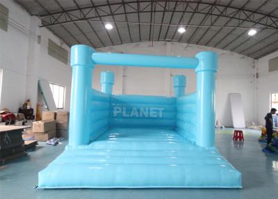 China PVC Material Inflatable Bouncy Jumping Castle Blue Slide Commercial Castle Inflatable Kids Bounce House for sale