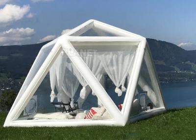 China Portable Large Clear Bubble House Inflatable Triangle Transparent PVC Inflatable Camping Tent for sale