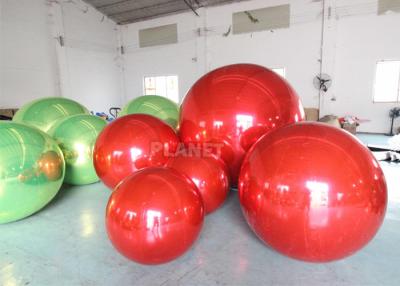 China Customized Inflatable Christmas Decoration Big Hanging Mirror Ball , Giant Reflective Inflatable Mirror Balloon for sale