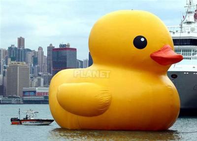 China PVC 3m 4m 5m 6m Giant Advertising Water Floating Inflatable Rubber Yellow Duck On Water for sale