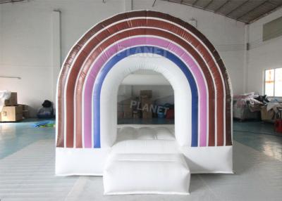 China Home Baby Jumping Castle Inflatable Pastel Rainbow Boho Bounce House For Party Rental for sale