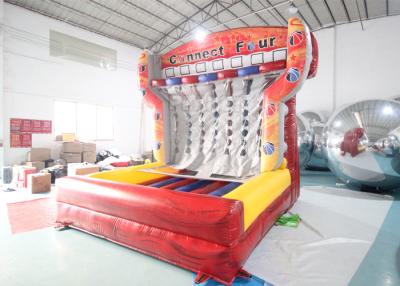 China Giant Inflatable Outdoor Sports Games Connect 4 Four Basketball Shooting Game With Air Blower for sale