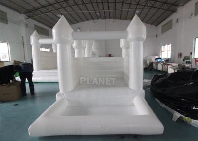 China White Small 10FT Inflatable Bounce House PVC Bouncy Castle Jumper Toddler White Bounce Combo for sale