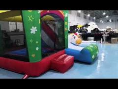 Children Inflatable Bounce House Dolphin Slide Jumping Castle