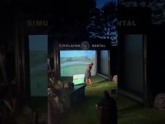 Outdoor Indoor Sport Black Custom Logo Inflatable Screen Golf Simulator Tent