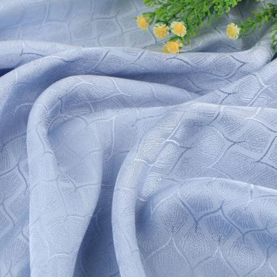 China excellent drape breathable feather Jacquard Viscose Rayon Satin Fabric for sale