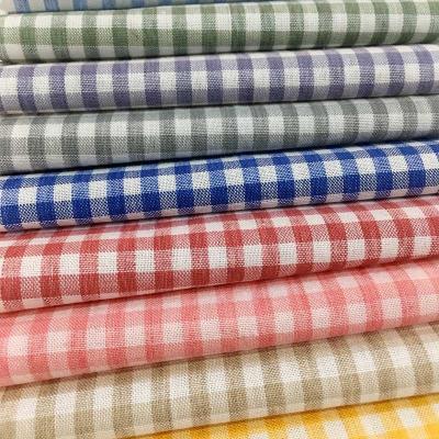 China 100gsm-140gsm Yarn Dye Twill Check And Stripe Fabrics Polyester Cotton Rayon Blend for sale