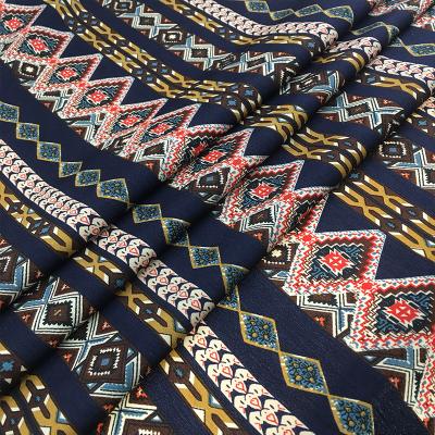 China Custom Digital Block Geometric Printed Woven Fabrics 150cm Width for sale