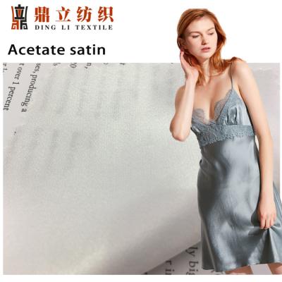China 110-230gsm Acetate Satin Taffeta Rayon Viscose Fabric Imitation Silk For Pajamas for sale