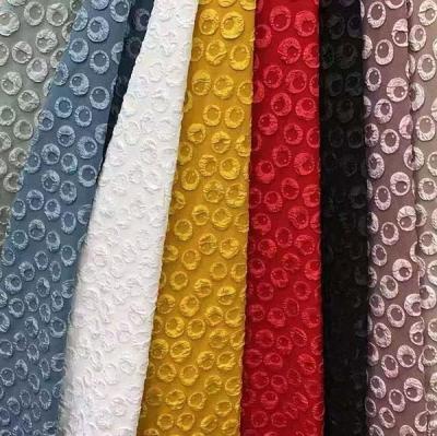 China 190-200gsm Stretch Embossed Jacquard Fabric Polyester Upholstery Material for sale