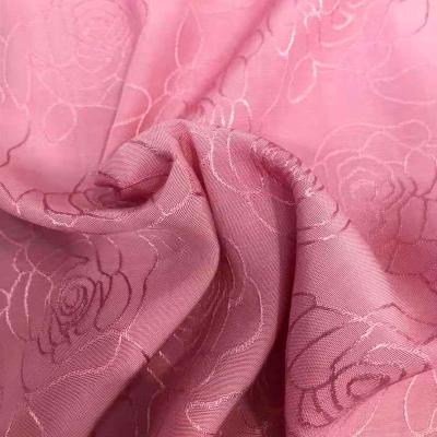 China Abstract pattern 140cm 100% Viscose Jacquard Satin Fabric Jacquard Dress Material for sale