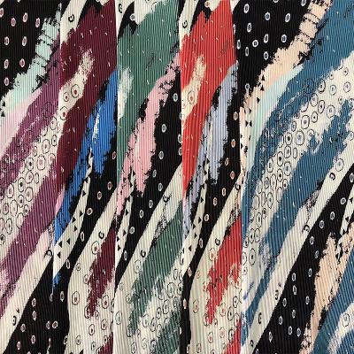 Chine Colorant floral 250gsm de lien de tissu de Dots Geometric Print Crepe Woven pour le vêtement à vendre