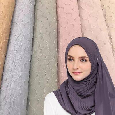 China Breathable Abaya Crepe Woven Fabric 150cm Headscarf Premium Crepe Material for sale