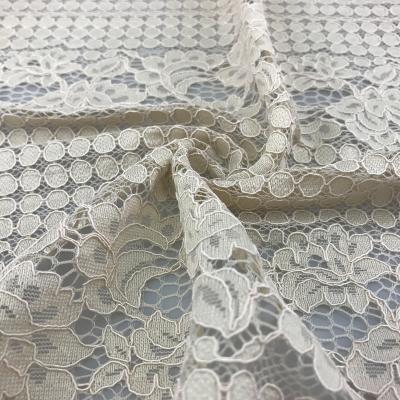 China Customized 150cm Nylon Cotton Guipure Lace Fabric 3d Lace Fabric By The Yard for sale