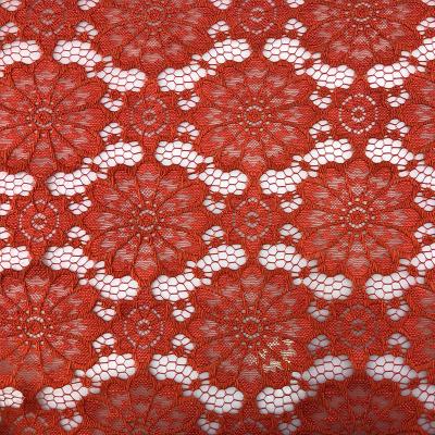 China Skin friendly 150cm Red Bridal Lace Fabric Lace Netting Fabric for sale