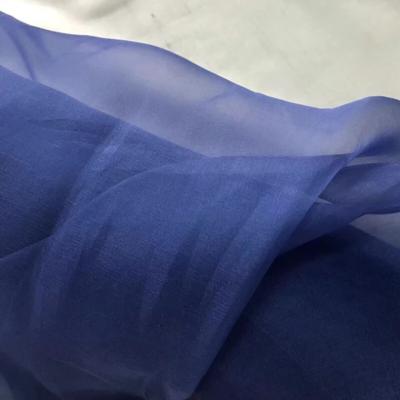 China Lightweight 23.6gsm Plain Mulberry Pure Silk Organza Fabric Gauze Argentina 114cm for sale