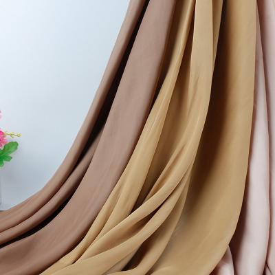 China 130GSM Dyeing Polyester Fabric Plain Smooth Dress Textile Material Satin Fabric for sale