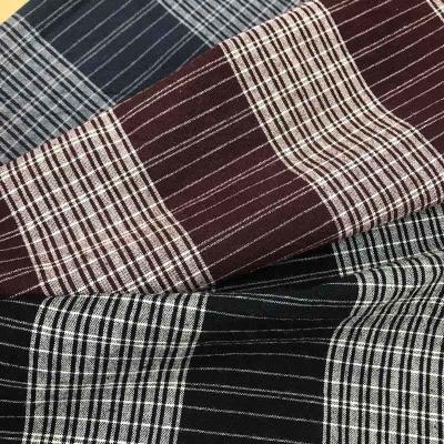 China Poplin Plaid Twill Linen Check And Stripe Fabrics Gingham Garment Materials for sale