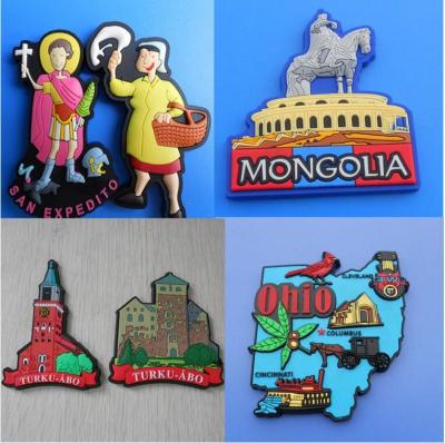 China Custom Turku, Mongolia,Ohio and San Expedito Landscape 3D Soft PVC Fridge Magnet For Travel Souvenir Gift for sale