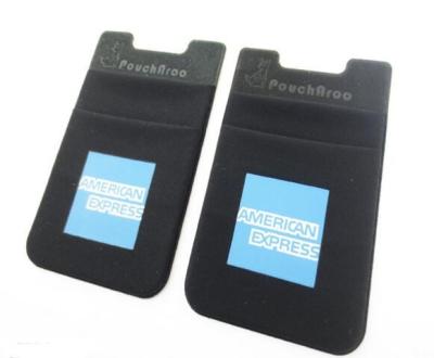 China Portatarjetas negro de la bolsa del teléfono móvil del canguro de la moda, logotipo de Debossed, para American Express en venta