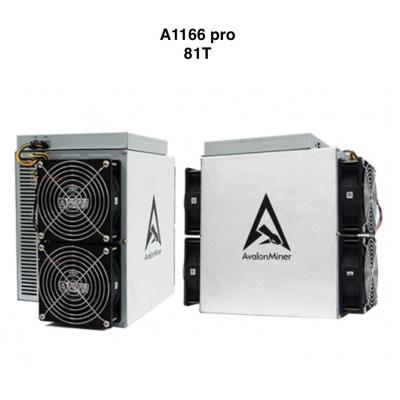 China Canaan Avalon A1166 pro 81th/s asic Blockchain mining Bitcoin Miner Machine 3588W for sale