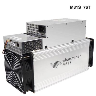 China Silent 76TH/S Asic Bitcoin Miner Machine 3000W-3500W MicroBT Whatsminer M31s for sale