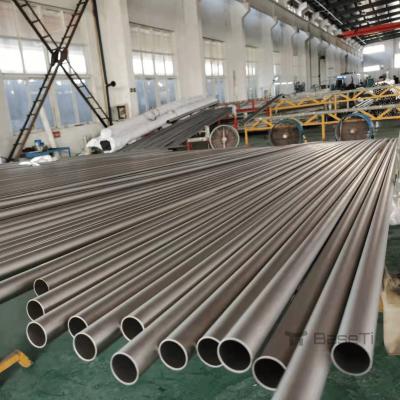 China GR7 Seamless Titanium Welded Pipe Tube GR12 6al 4v Titanium Tubing For Power Generation for sale