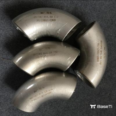 China 45° 90° 180° Accesorios para tubos de aleación de titanio Accesorios de aleación de acero Titanio Codo en venta