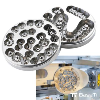 China Disco de titanio de 98 mm X 20 mm 22 mm 24 mm ASTM F136 Gr 5 Ti6Al4V Coronas médicas para implantes en venta