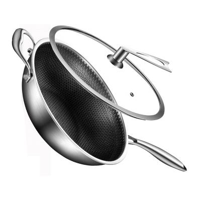 China Sustainable American Style Cookware 32cm Stainless Steel Nonstick Frying Pan for sale