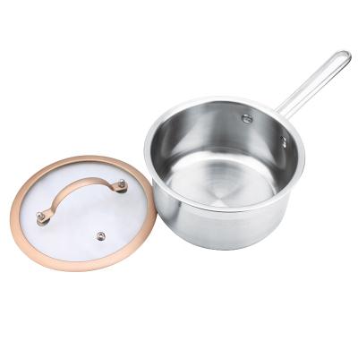 China Sustainable high quality 3pcs rose gold stainless steel non-stick kitchen cookware sets for sale