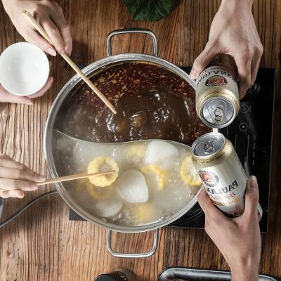 China Sustainable Hotpot Two Flavors Stainless Steel 32cm Pot With China Divider for sale