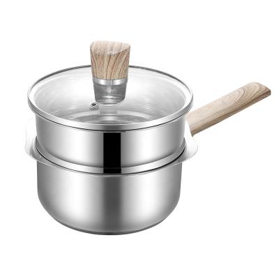 China Genuine Viable Mini Sautee Fry Memasak Large Sautee Two Layer Korean Cooking Pots and Strain Pan with Steamer for sale