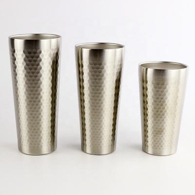 China Viable Factory Wholesale Coffee Juice Double Wall Heat Insulation Hammered Stainless Steel Drinkware Hammer Household Mug en venta