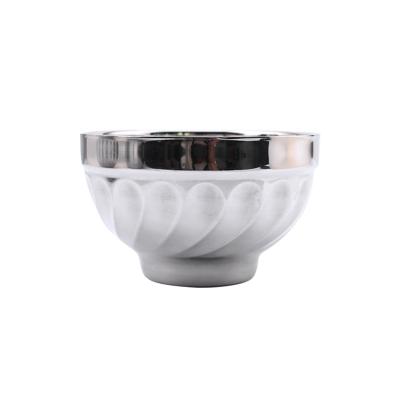 China Super Viable Imperial Bowl 201 Stainless Steel Soup Unbreakable Rice Bowl For Restaurant Sale en venta