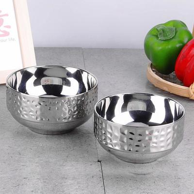 China Sustainable Kitchen Accessories Round Pellet Stainless Steel Bowl Tableware Anti-scalding Bowl for sale