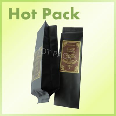 China 350g - 1b Gourmet Coffee Bean Packaging Bags With Custom Black Printed for sale