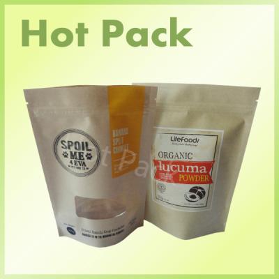 China Lucuma Powder Stand Up Packaging Pouch Bags , Clear Kraft Paper Zipper Pouch Bags for sale