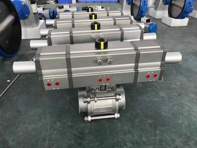 China Drie-positie pneumatische roterende actuator 3 Positie pneumatische actuator 180 graden Te koop