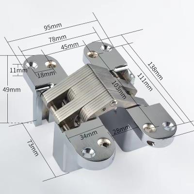 China 50lbs Capacity Invisible Mortise Fitting For 2 Holes 1-3/8 à venda