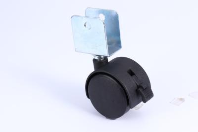 China PU Plastic Furniture Caster Wheels Anti Abrasion Multi Function for sale