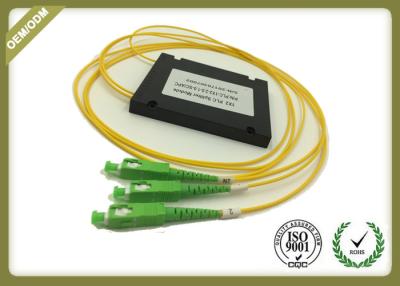 China Fiber Optic 1x2 PLC Splitter With SC / APC Connector Low PDL High Stability for sale