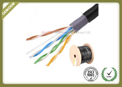 China Outdoor Shielded Network Fiber Cable Cat5e UTP Cable 305M 0.5mm Diameter for sale